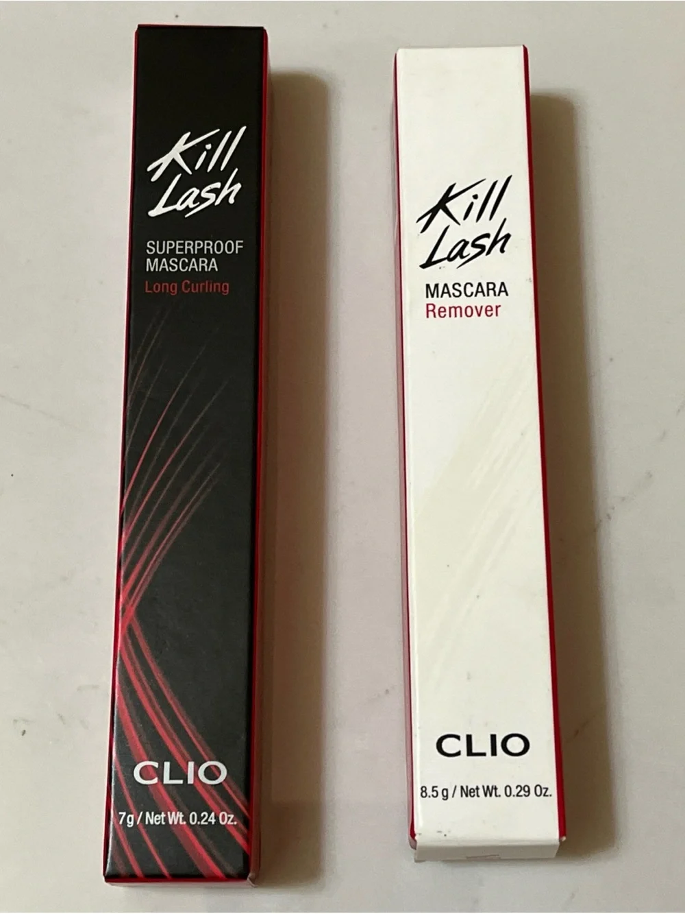 Clio kill lash superproof mascara long curling and mascara remover